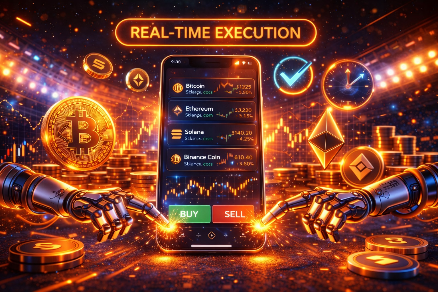 Real-time execution panel with quick actions